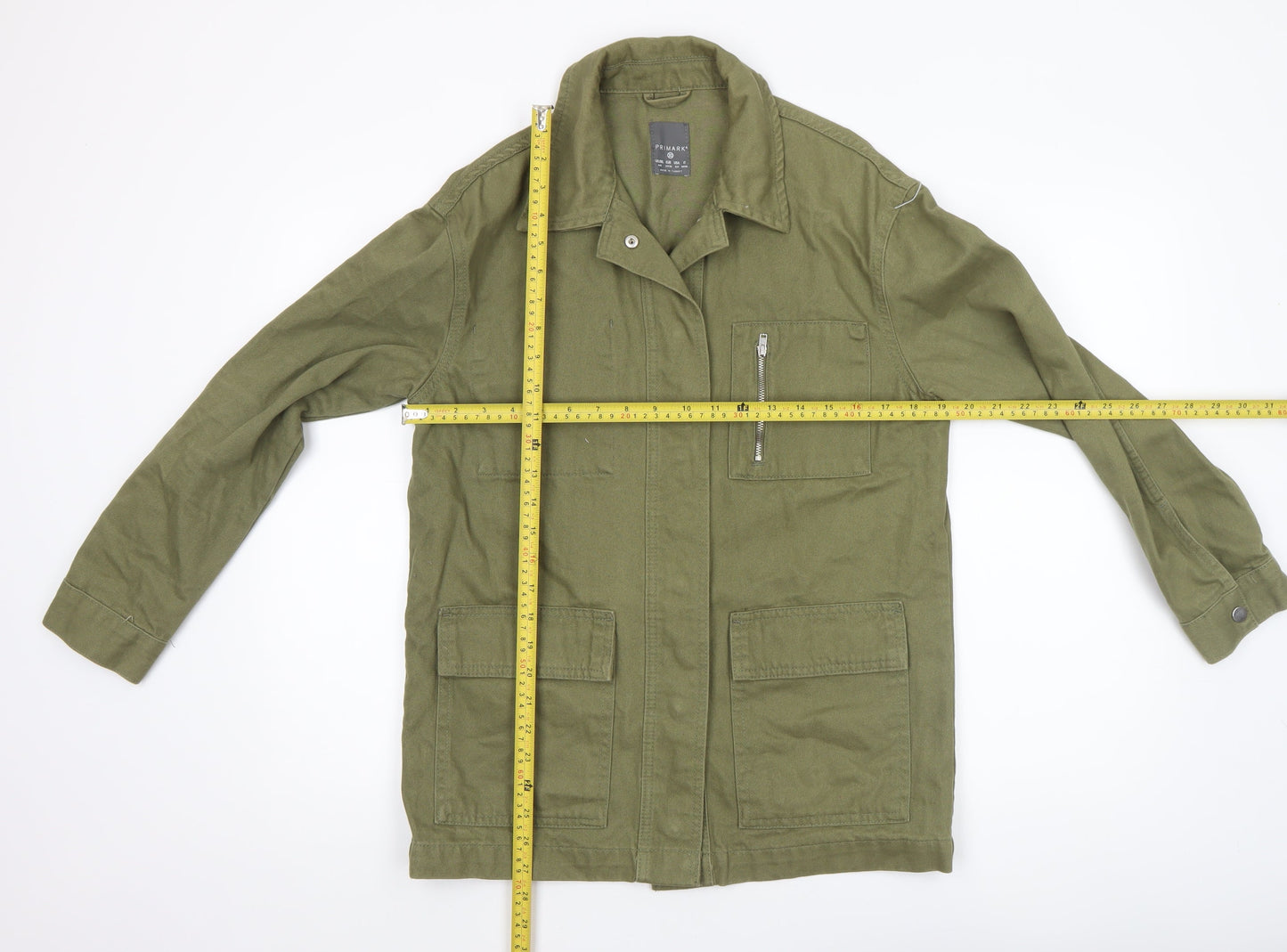 Womens UK Size XS Primark Green Military Jacket