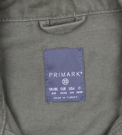 Womens UK Size XS Primark Green Military Jacket