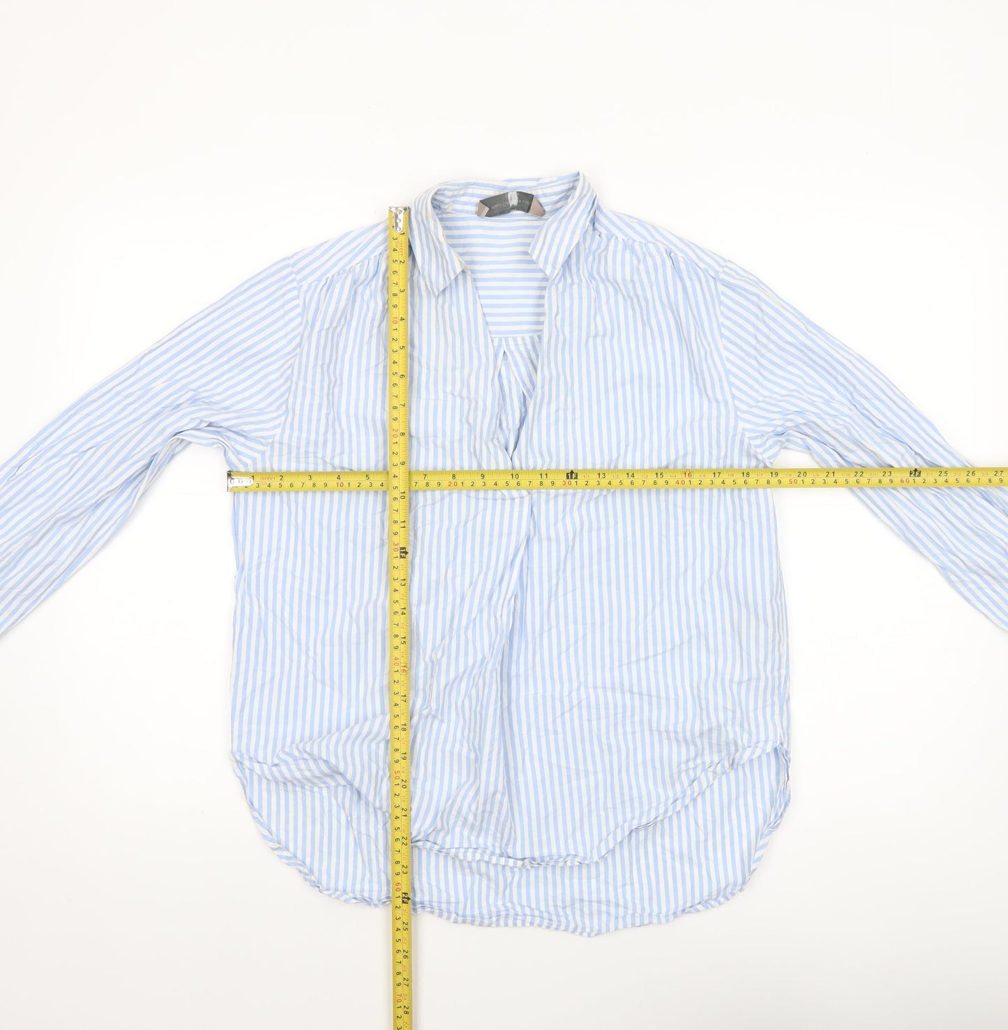 Womens UK Size S Paul Costelloe Living Studio Blue Basic Blouse