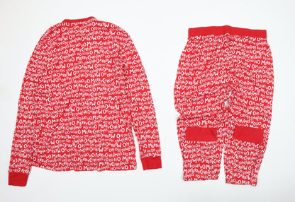 Marks and Spencer Men’s Red Christmas Pyjama Set Large 100% Cotton