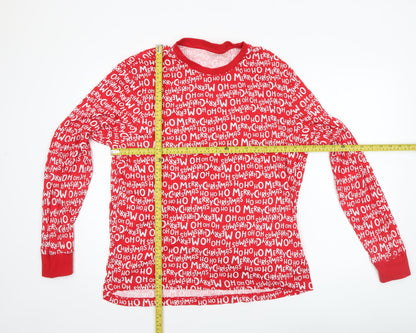 Marks and Spencer Men’s Red Christmas Pyjama Set Large 100% Cotton