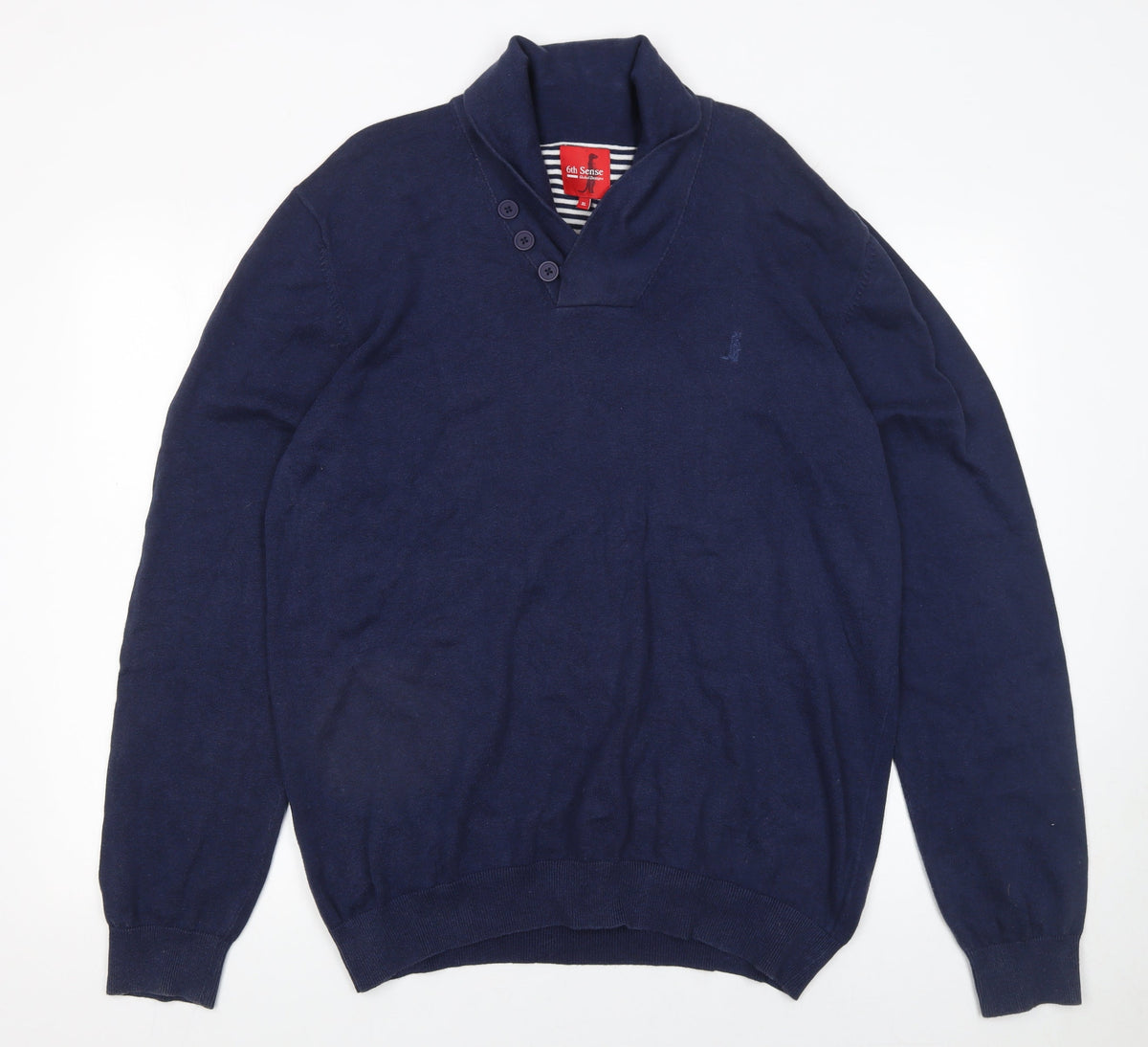 Mens UK Size XL 6th Sense Blue Pullover Jumper
