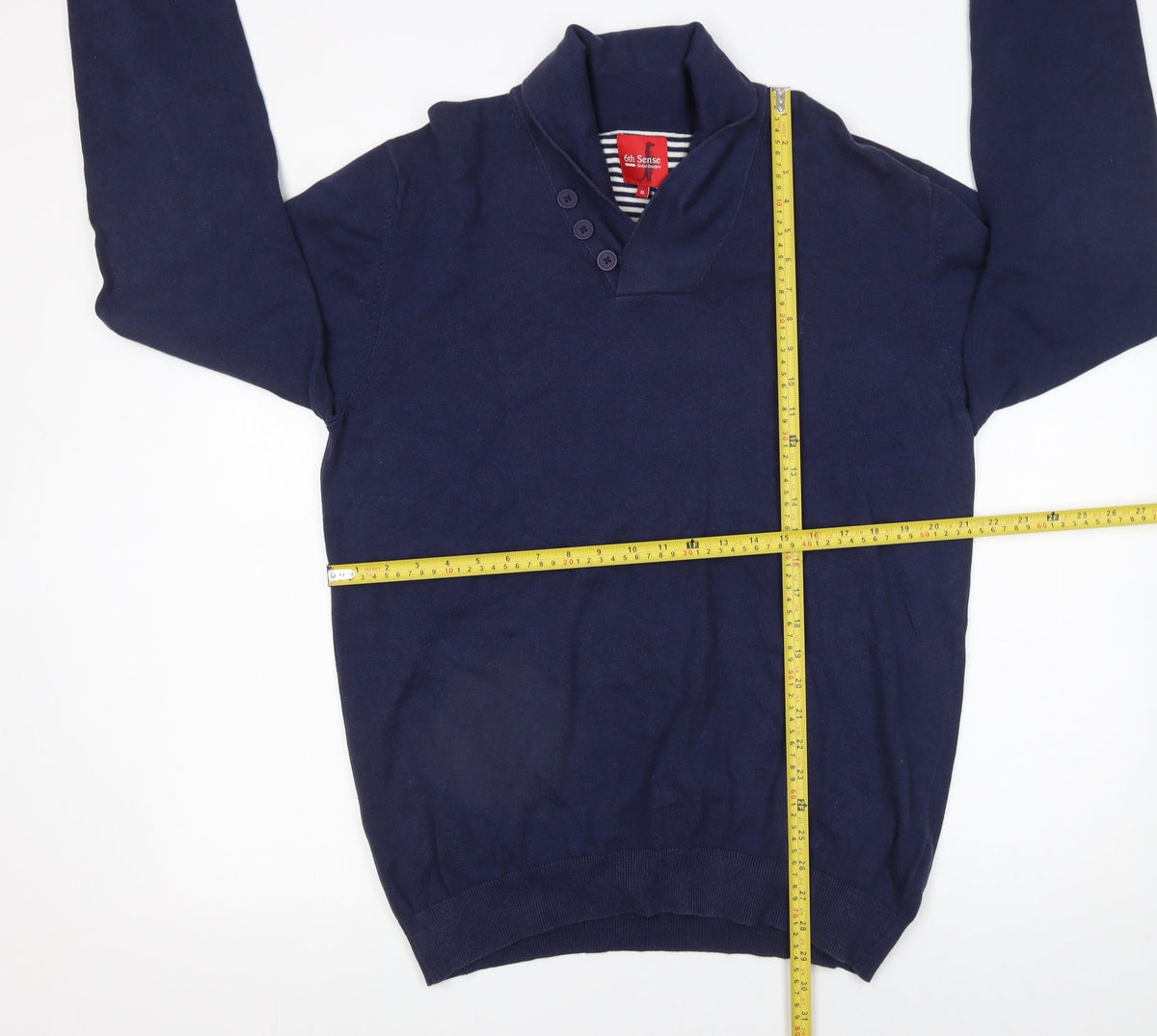 Mens UK Size XL 6th Sense Blue Pullover Jumper