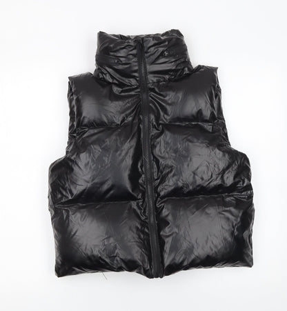 Womens UK Size L WHITE ICY Black Puffer Jacket