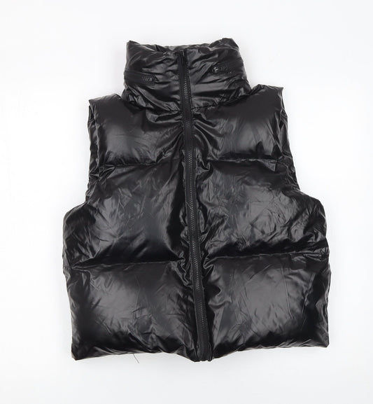 Womens UK Size L WHITE ICY Black Puffer Jacket