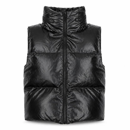 Womens UK Size L WHITE ICY Black Puffer Jacket