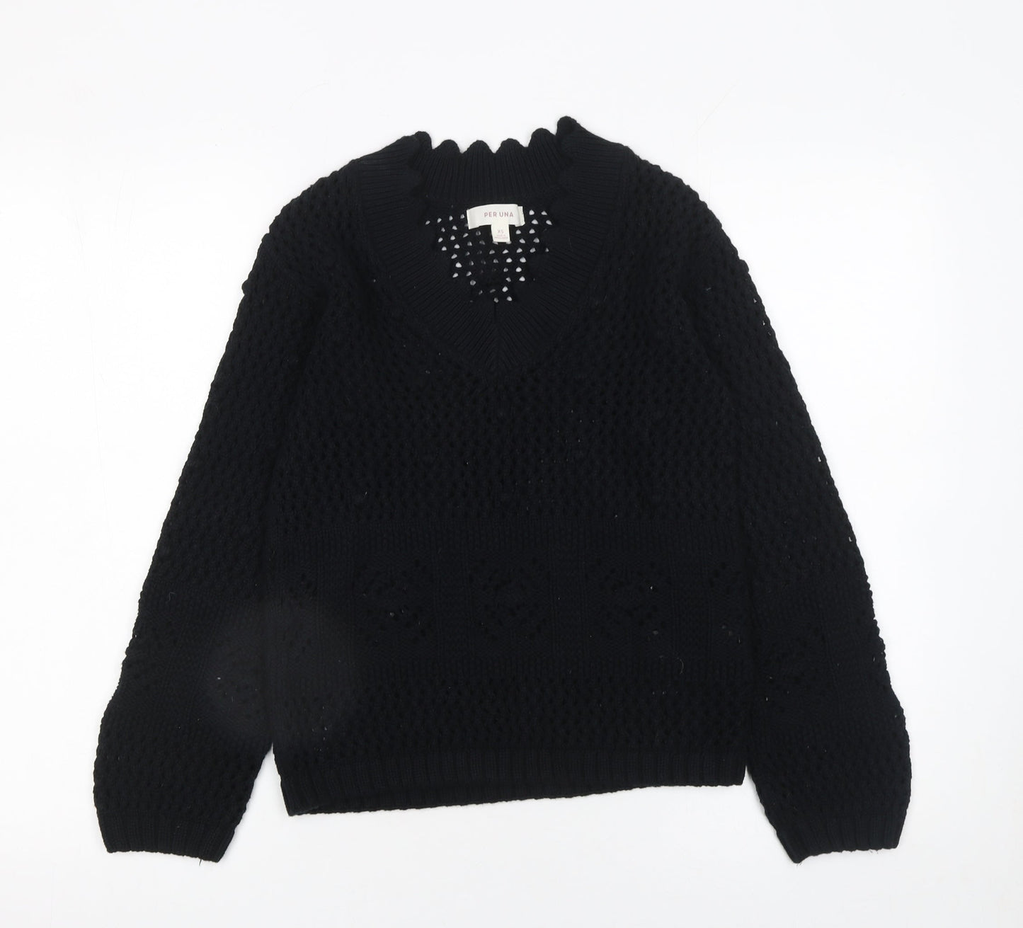 Womens UK Size XS Marks and Spencer Black Pullover Jumper