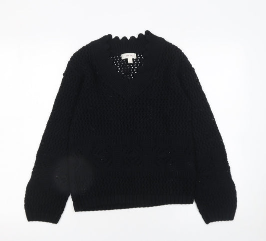 Womens UK Size XS Marks and Spencer Black Pullover Jumper