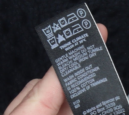 Womens UK Size XS Marks and Spencer Black Pullover Jumper