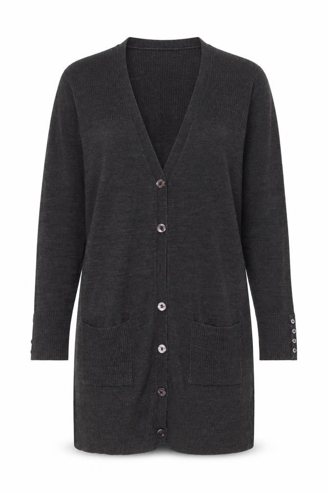 Womens UK Size 14 BHS Grey Cardigan Jumper