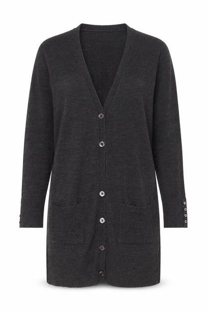 Womens UK Size 14 BHS Grey Cardigan Jumper