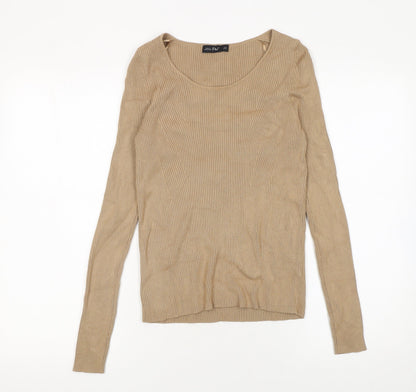 Womens UK Size S F&F Beige Pullover Jumper