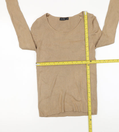 Womens UK Size S F&F Beige Pullover Jumper