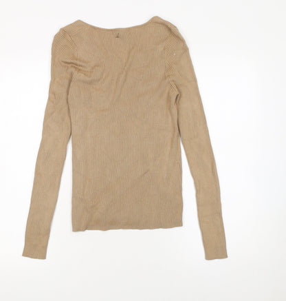 Womens UK Size S F&F Beige Pullover Jumper