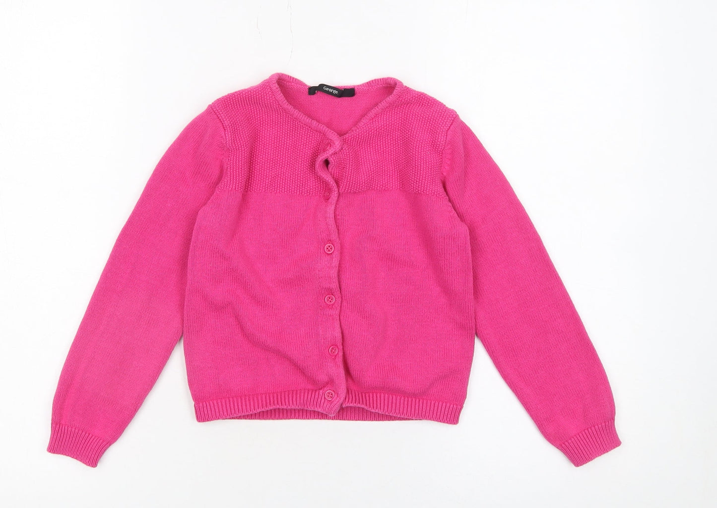 Girls UK Size 5-6 Years George Pink Cardigan Jumper