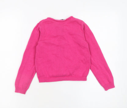 Girls UK Size 5-6 Years George Pink Cardigan Jumper