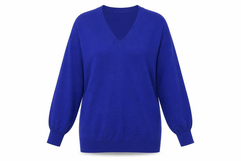 Womens UK Size 10 Roman Blue Pullover Jumper