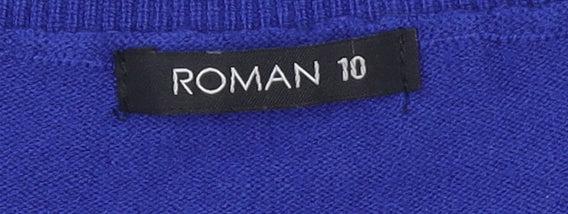 Womens UK Size 10 Roman Blue Pullover Jumper