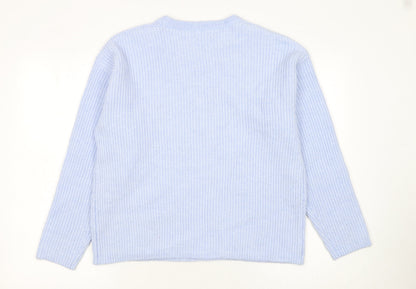 Marks and Spencer Women’s Blue Chunky Knit Pullover Jumper Size M