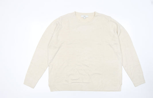 Womens UK Size 18 Marks and Spencer Beige Pullover Jumper