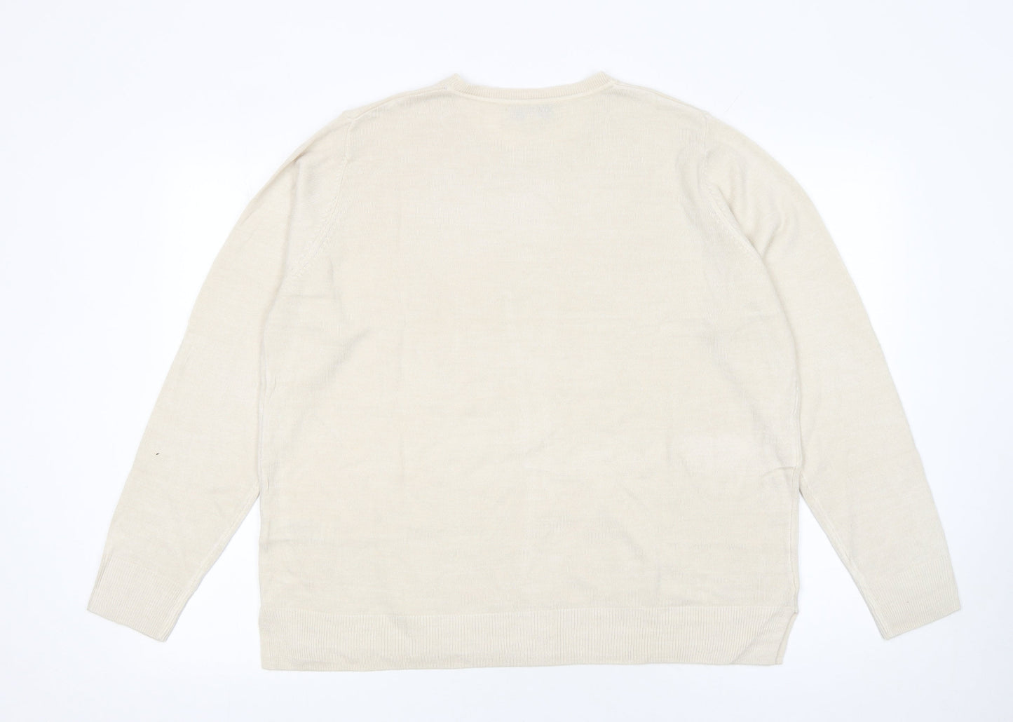 Womens UK Size 18 Marks and Spencer Beige Pullover Jumper