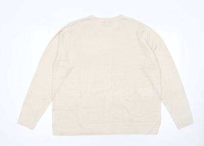 Womens UK Size 18 Marks and Spencer Beige Pullover Jumper