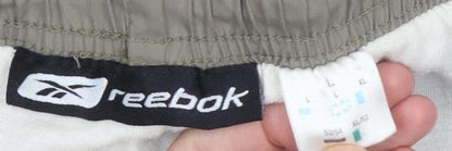 Mens UK Size L Reebok Relaxed Fit Jogger Beige Trousers