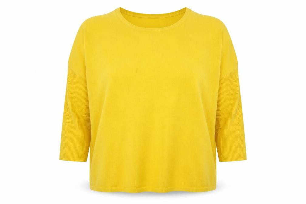 Womens UK Size XL Saint Tropez Yellow Pullover Jumper