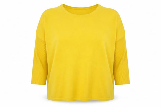 Womens UK Size XL Saint Tropez Yellow Pullover Jumper