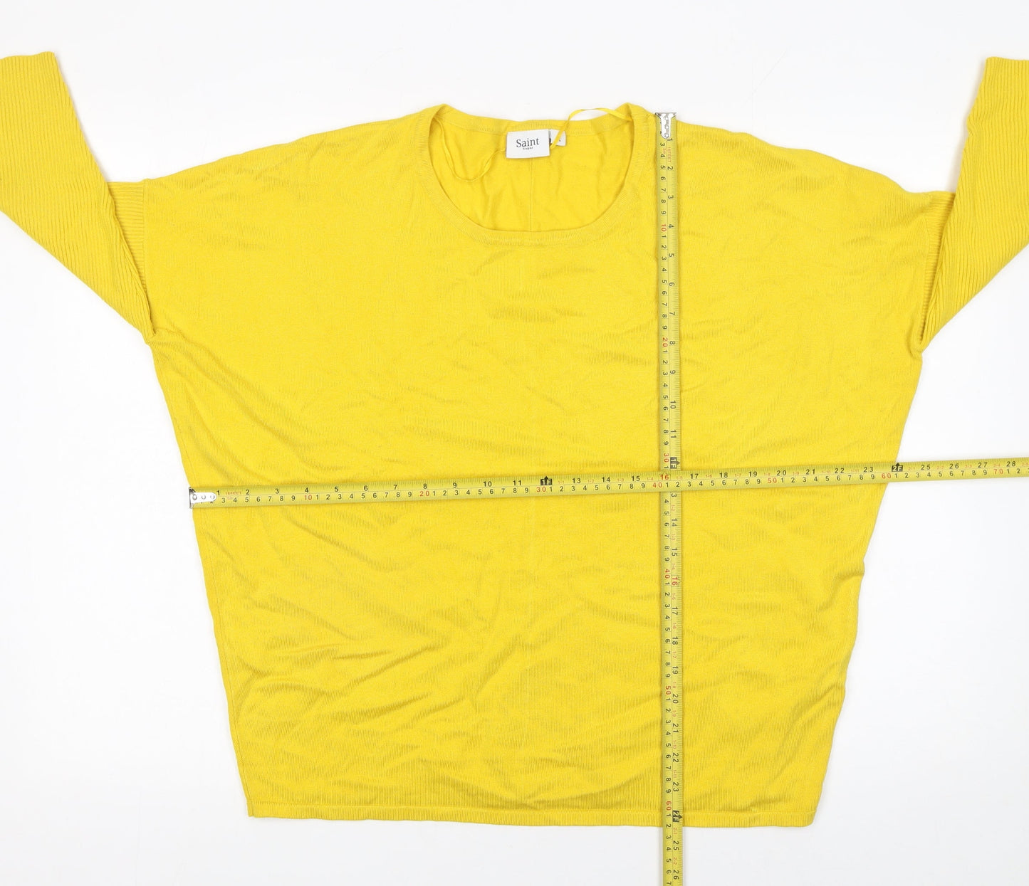 Womens UK Size XL Saint Tropez Yellow Pullover Jumper