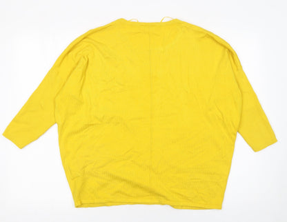 Womens UK Size XL Saint Tropez Yellow Pullover Jumper