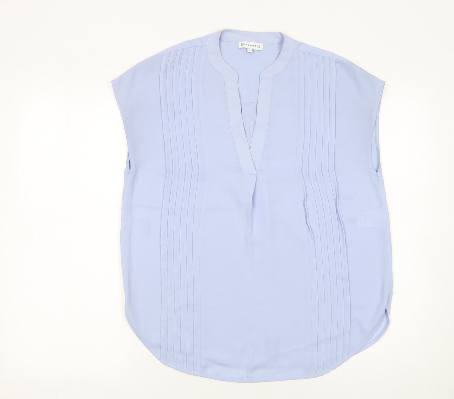 Womens UK Size 8 Warehouse Blue Tunic Blouse