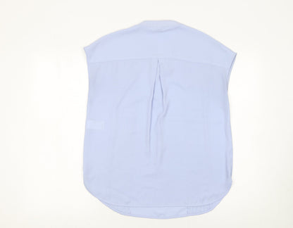 Womens UK Size 8 Warehouse Blue Tunic Blouse