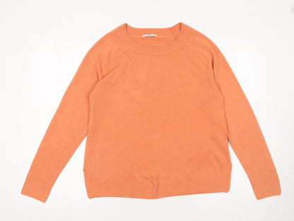 Tu Women’s Orange Crew Neck Acrylic Jumper Size 16