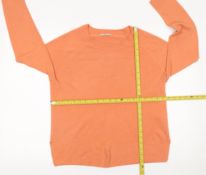 Tu Women’s Orange Crew Neck Acrylic Jumper Size 16