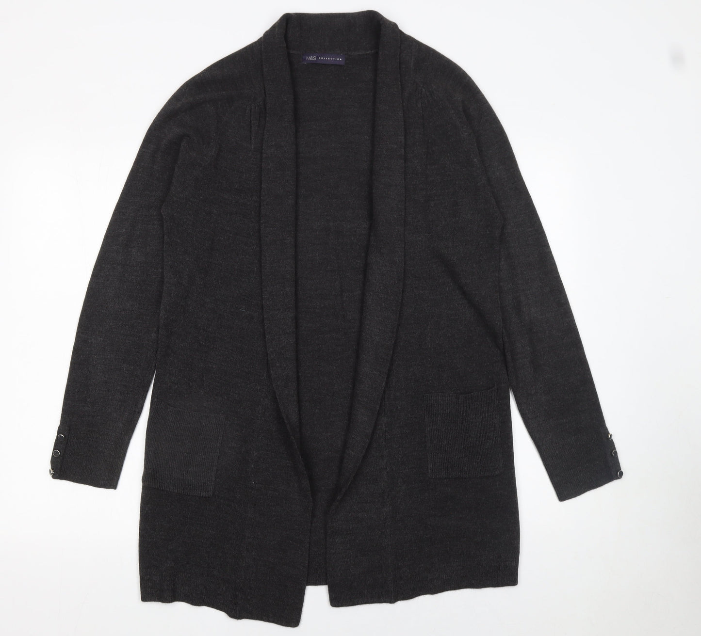 Womens UK Size 12 Marks and Spencer Grey Cardigan Jumper