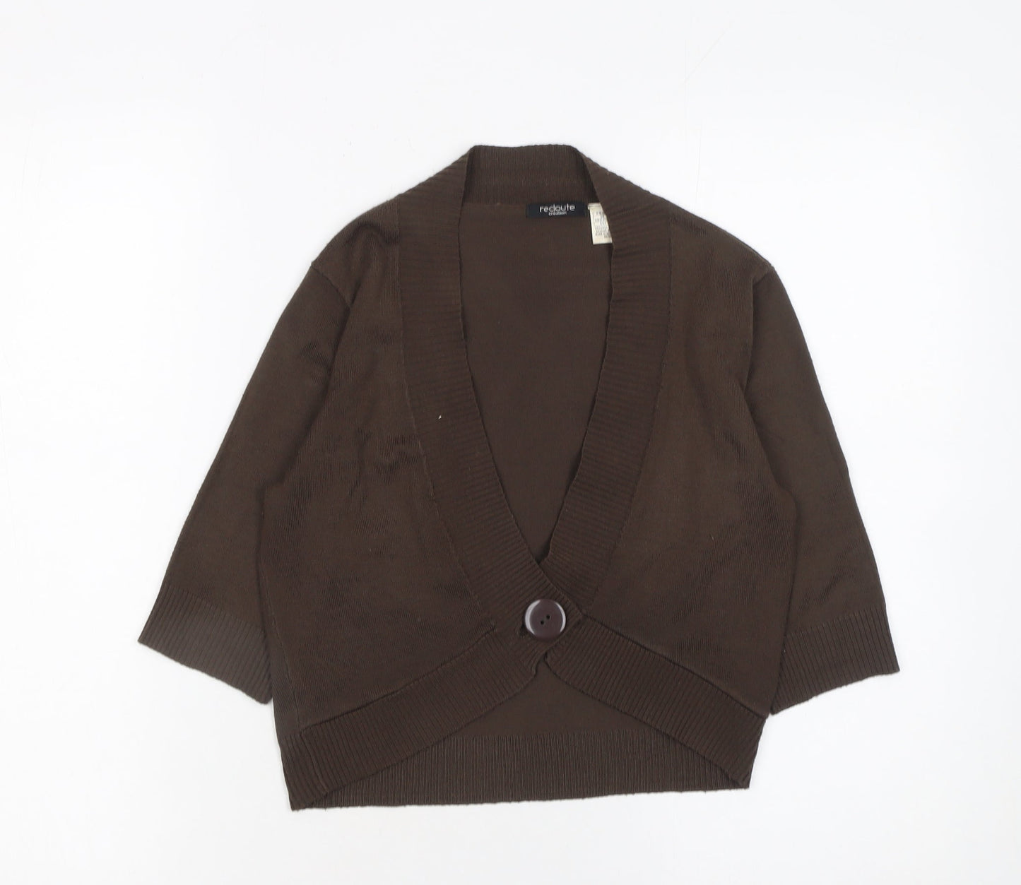 Womens UK Size 10/12 La Redoute Création Brown Cardigan Jumper