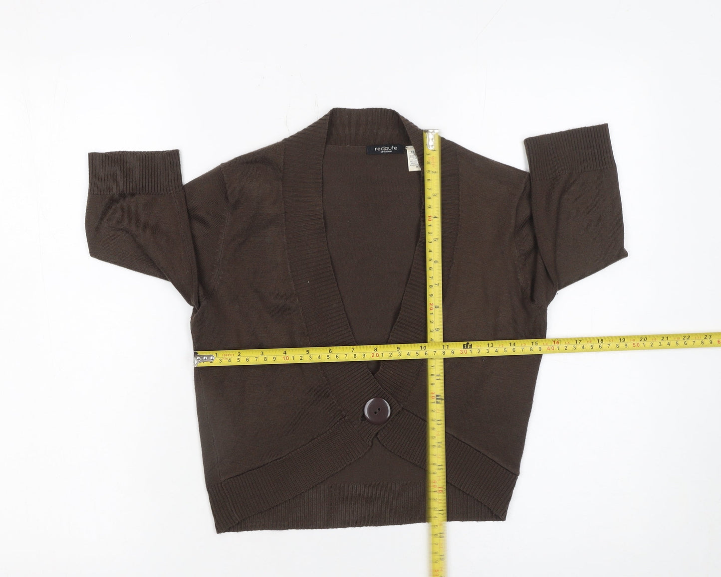Womens UK Size 10/12 La Redoute Création Brown Cardigan Jumper