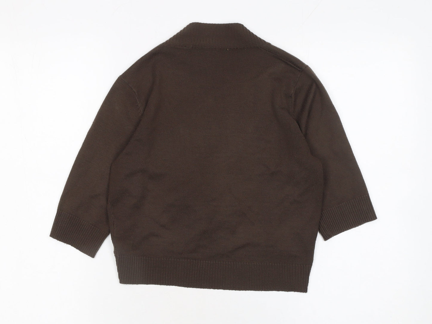 Womens UK Size 10/12 La Redoute Création Brown Cardigan Jumper