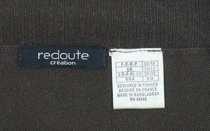Womens UK Size 10/12 La Redoute Création Brown Cardigan Jumper