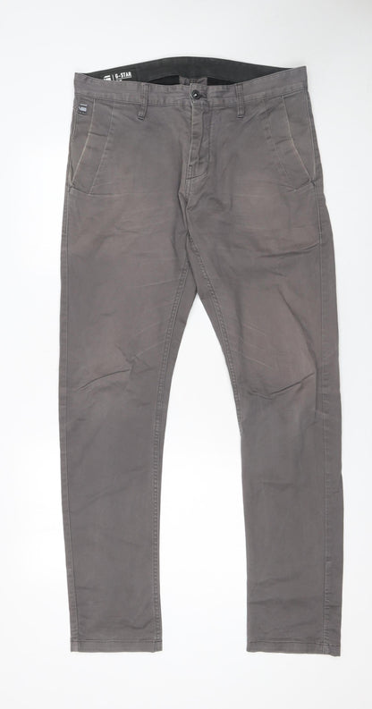 Mens UK Size L G-Star RAW Regular Fit Chino Grey Trousers