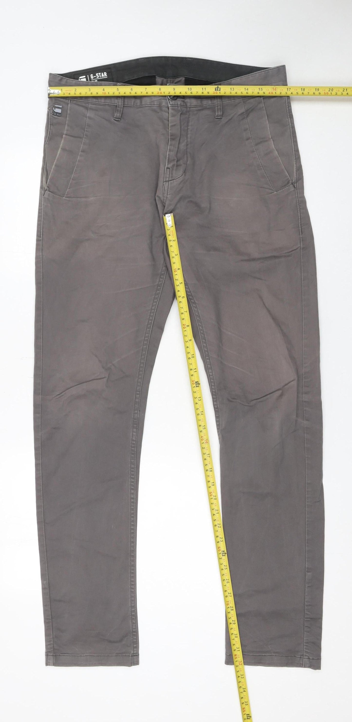 Mens UK Size L G-Star RAW Regular Fit Chino Grey Trousers