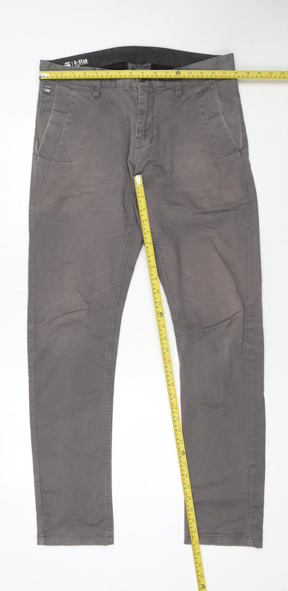Mens UK Size L G-Star RAW Regular Fit Chino Grey Trousers