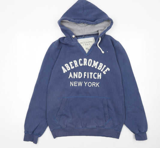 Womens UK Size XL Abercrombie & Fitch Blue Pullover Hoodie