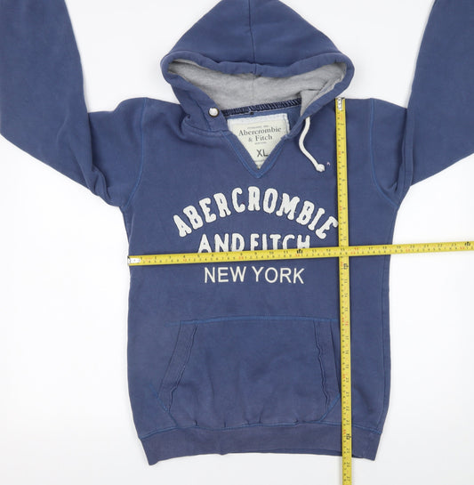 Womens UK Size XL Abercrombie & Fitch Blue Pullover Hoodie