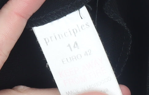 Womens UK Size 14 Principles Regular Fit Business Casual Workwear Black Trousers