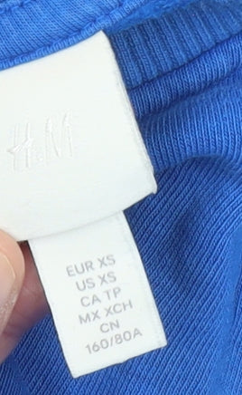 Womens UK Size XS H&M Blue Pullover Sweatshirt