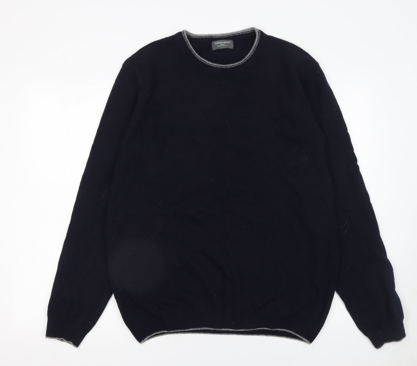 Mens UK Size XL Lorenzo Magni Blue Pullover Jumper