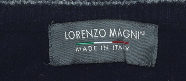 Mens UK Size XL Lorenzo Magni Blue Pullover Jumper