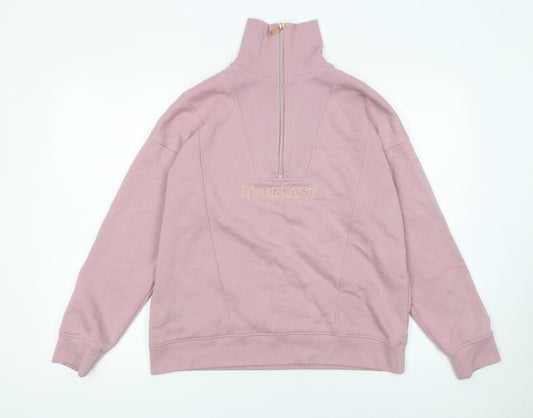 Womens UK Size S Everlast Pink Pullover Sweatshirt